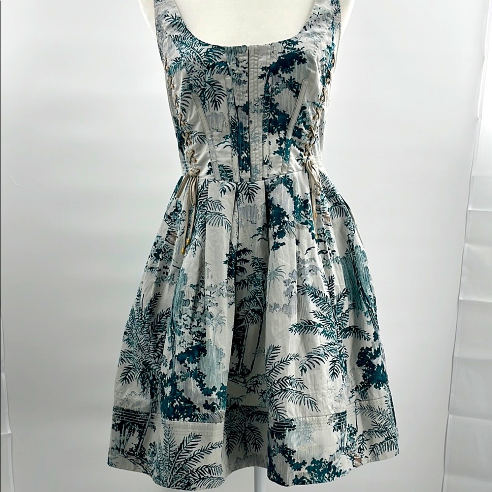 LEIFSDOTTIR Corseted Palm Dress Size 10